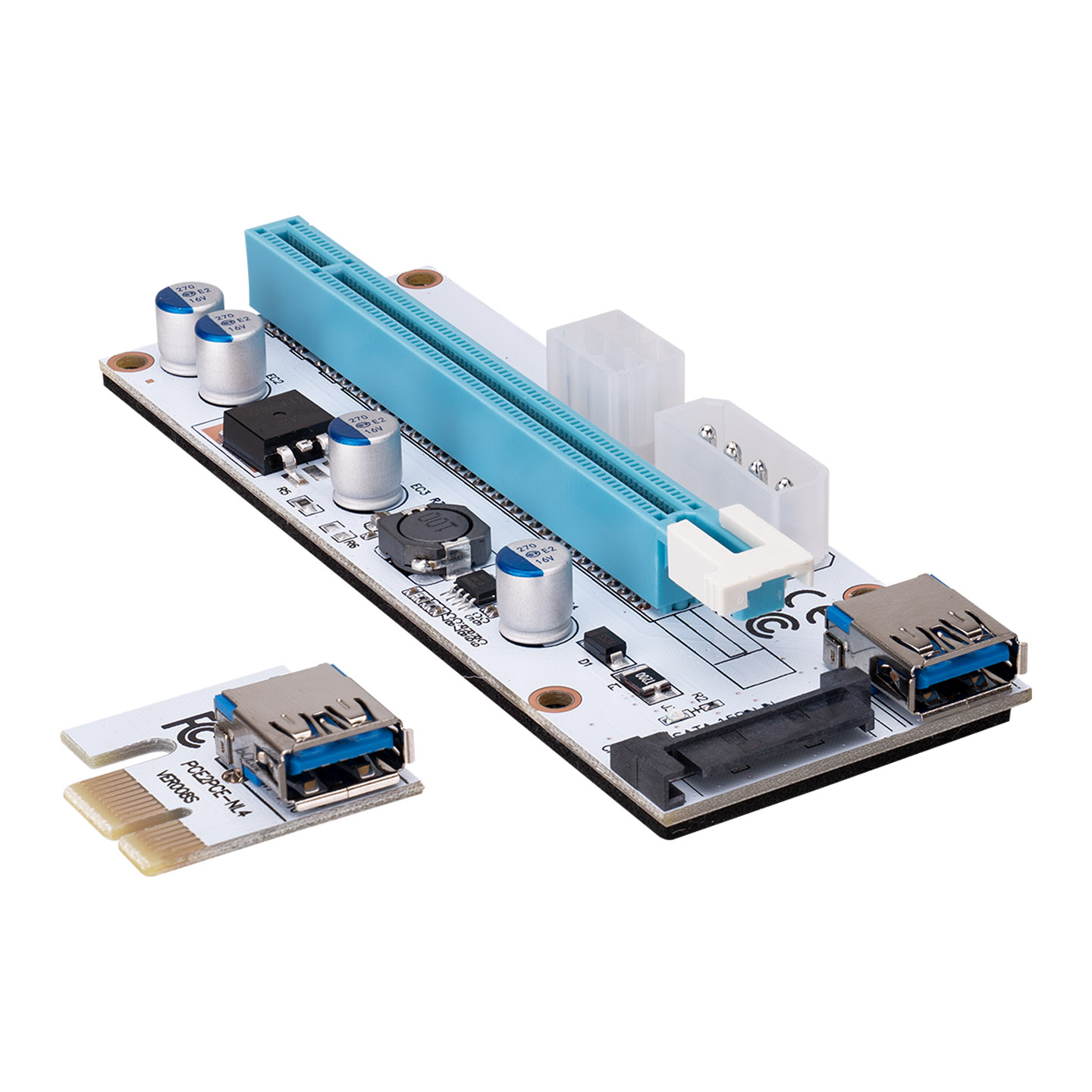 S-LINK SL- EX10 PCI-E 1X TO 16X SATA 6PIN BITCOIN RISER EKRAN KARTI YUKSELTICI